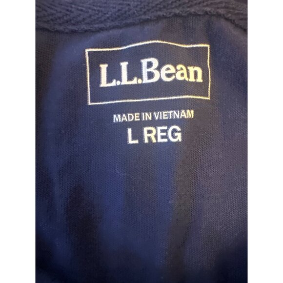 L.L.Bean Pajama Set L Reg Plaid Flannel Pants & Graphic Top Navy WINTER VOZY - Picture 3 of 6